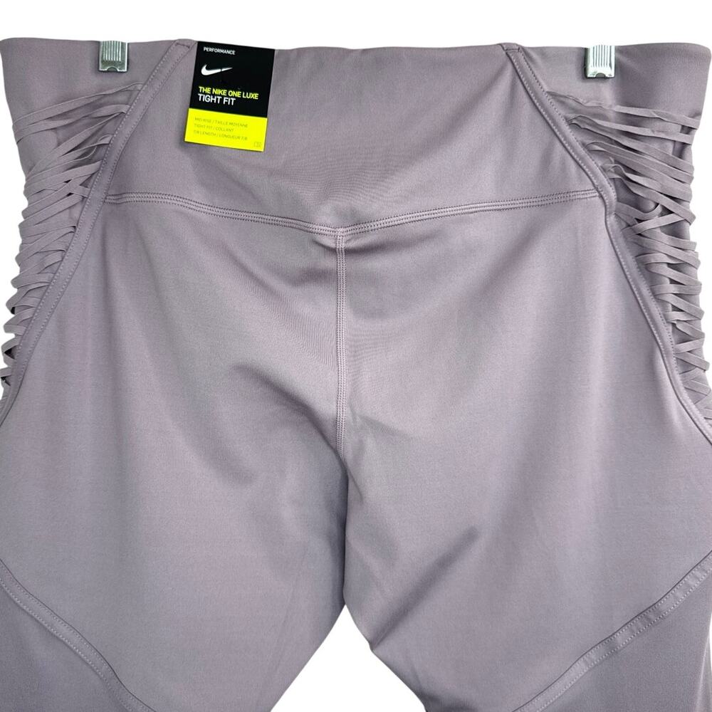 NWT Nike Dri-Fit One Luxe Lace Purple Leggings Women's Plus Size 1X (DC5385-531) - Picture 6 of 7
